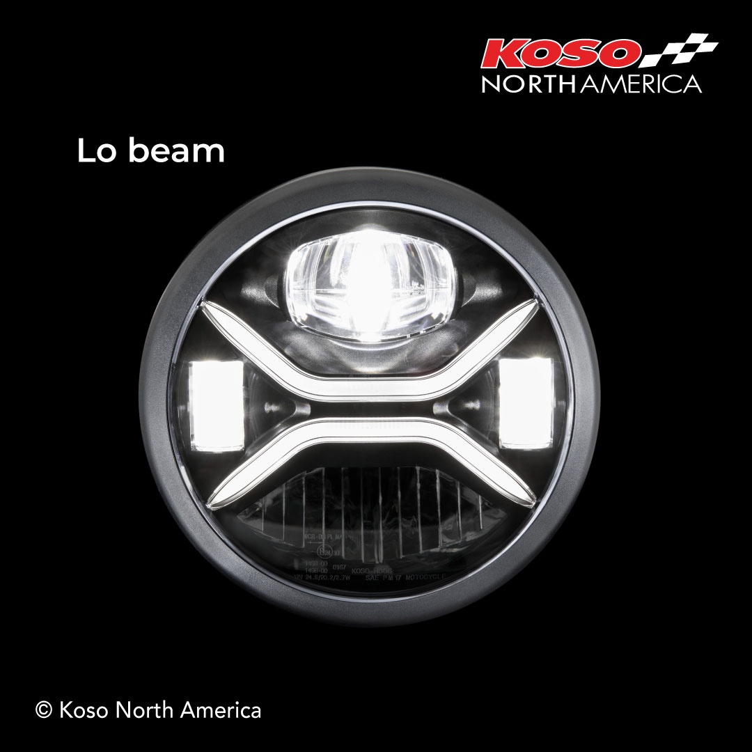 Phare LED Vintage Pour Moto - Boîtier Métal, Lentille Verre, Étanche Et Antichoc