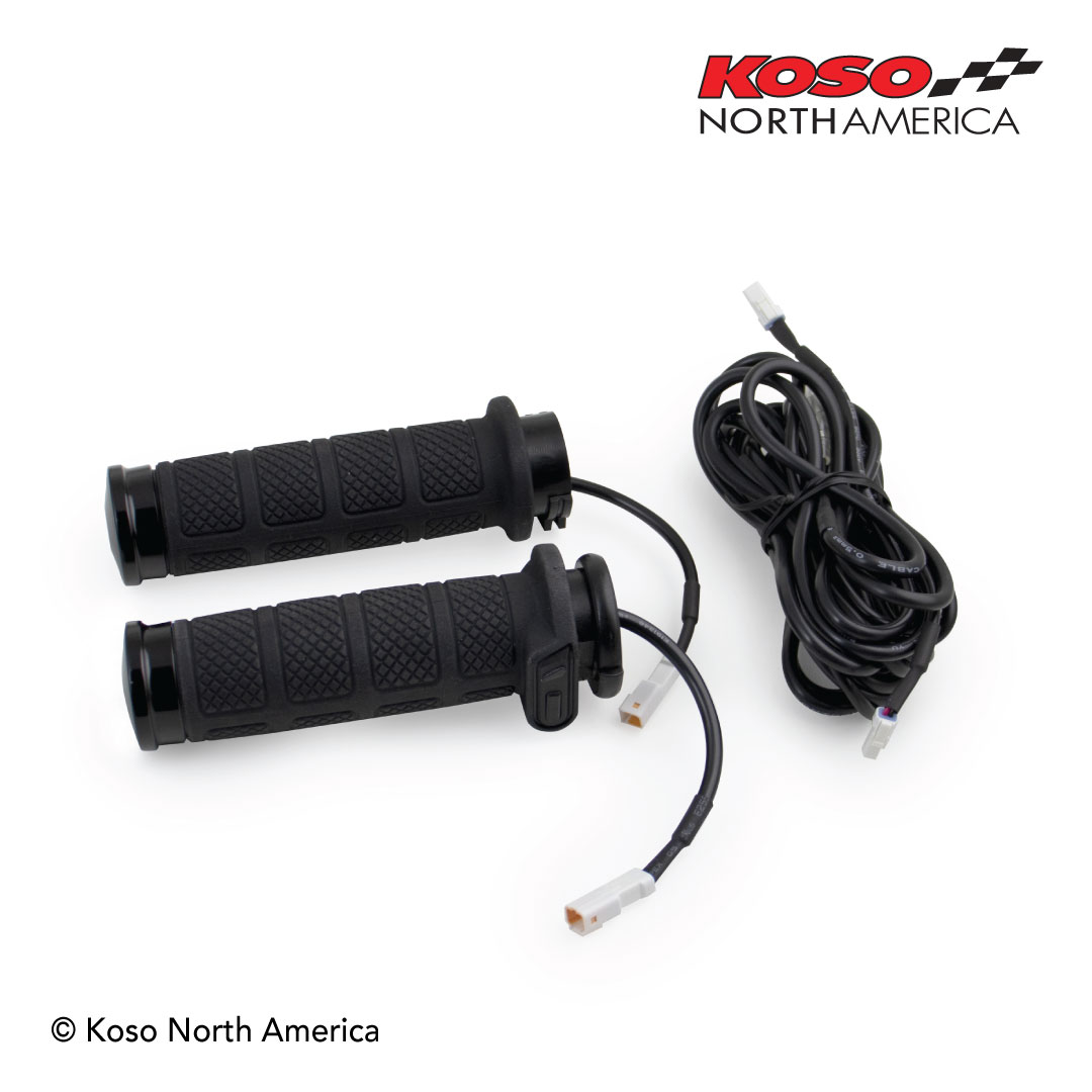 TITAN-II | Heated Grips for Harley-Davidson® - Cable Throttle (Black) - Image 2